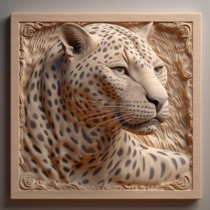 Nature and animals (st leopard 1, NATURE_509) 3D models for cnc